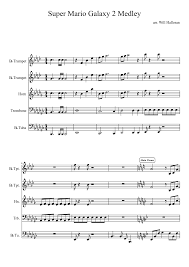 Massive Super Mario Galaxy 2 Medley For Brass Quintet Sheet Music For Trombone Tuba Trumpet Mixed Quartet Musescore Com