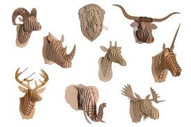 Design Animal Busts Cardboard Animals Diy Nursery Decor Cardboard Animal Head