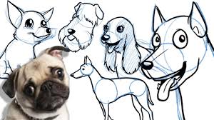 Exellent Video How To Draw A Cartoon Dog All Breeds And On Different Angles Dog Drawing Tutorial Animated Drawings Cartoon Drawings Disney