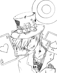 Mad Hatter Coloring Pages Alice And Wonderland Tattoos Wonderland Tattoo Hatter