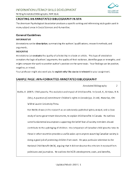 Annotated bibliography apa style formatting and helpful advice. Creating An Annotated Bibliography In Apa Style