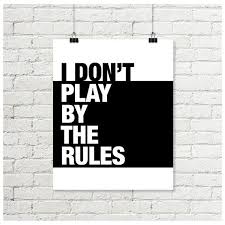 I Don T Play By The Rules Print Black White Printable Wall Art Minimalist Sports Poster 8x10 Sign Inst Printable Wall Art Minimalist Wall Art Nursery Prints