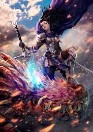 Dragonslayer Sanghyeon Park Artpanda On Artstation At Https Www Artstation Com Artwork Eoybq In 2020 Fantasy Female Warrior Art Female Warrior Art