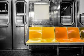 Nyc Subway Car New York City Subway Car Interior With Colorful Seats Sponsored Car York Nyc Subway Colorful Nyc Subway New York Subway Nyc Train