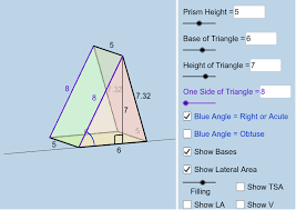 The other two sides of the triangular base are 7 cm each. G Ggmd 3 Right Triangular Prisms Geogebra