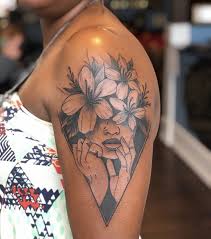 Pin By Sherri Mcdonald On Tattoos Stylist Tattoos Black Girls With Tattoos Afro Tattoo