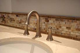 But we hope you enjoy the creative process of determining if and what kind of design will work best for you. 49 Inspiring Backsplash Bathroom Ideas For Inspiration Ceramic Mosaic Tile Can Be Very Beautif Tile Backsplash Bathroom Glass Tile Bathroom Vanity Backsplash