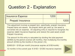On october 1, 2016, it pays an insurance premium of $1,800 for a. Insurance Premium Expired Adjusting Entry