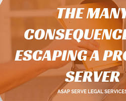 Image of person running away from a process server