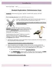 Student exploration stoichiometry gizmo answer key pdf student exploration. Dichotomouskeysse Geiger Doc Name Kyle Geiger Date Student Exploration Dichotomous Keys Vocabulary Dichotomous Key Genus Organism Scientific Name Course Hero