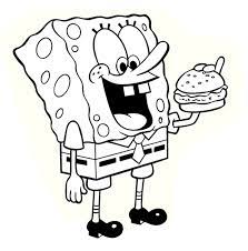 Gambar Mewarnai Spongebob Lucu