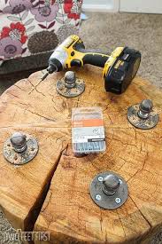 Adding Feet To Stump Table Stump Table Tree Stump Table Wood Stumps