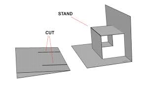 Cut slits at the center of your card. Pop Up Cards V Fold Mechanisms