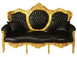 Wohnzimmer couch design für ihre dachschräge räume unter dem dach sind zwar eine große entdecke jetzt schöne wohnzimmer couch design. Casa Padrino Barock 3er Sofa King Schwarz Lederoptik Gold Wohnzimmer Couch Mobel Lounge Barock Sofas Direkt Bestellen