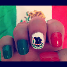 Mexican Flag Nails Design Mexicanpride Flag Nails Nails Nail Designs