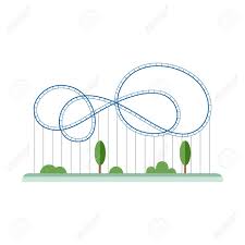 The most common form of staged coaster pictures these days though are those involving a chess board or other game. Blue Cartoon Rollercoaster With Empty Looping Rail Track Isolated Royalty Free Cliparts Vectors And Stock Illustration Image 130029203