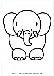 Elephant Colouring Page Baby Animal Drawings Elephant Coloring Page My next one should be better. pinterest