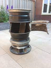 Bbq Made Out Of Car Rims Diy Wood Stove Fire Pit Grill Rim Fire Pit