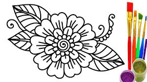 How To Draw Flower Coloring Pages For Kids Learn Colors Flower Coloring Pages Flower Coloring Sheets Printable Flower Coloring Pages