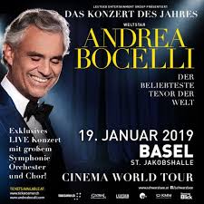 Andrea bocelli nasceu em lajatico, itália, em 22 de setembro de 1958. Andrea Bocelli Am 19 1 2019 In Der St Jakobshalle In Basel Bild Presseportal
