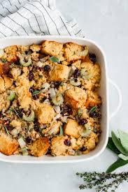 You could make our cornbread, sausage, and apple stuffing recipe or our cornbread and oyster stuffing recipe to serve any time all fall and winter. The Best Cornbread Stuffing Ever Gluten Free Ambitious Kitchen