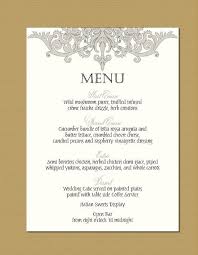 Flourish Wedding Menu Elegant Design Black Warm Grey And By Itcoa 15 00 For Diy Files Wedding Menu Wedding Menu Cards Wedding