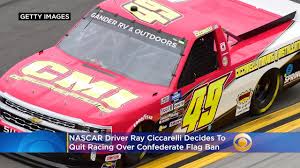 The flag has been commonly displayed at nascar races for decades. Ray Ciccarelli Nascar Driver From Ellicott City Quits Racing Over Confederate Flag Ban Youtube