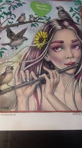 WIP from Fairies (greyscale) by Alena Lazareva. Using prismacolor pencils,  artist choice pencils, blending solution and gel pen.