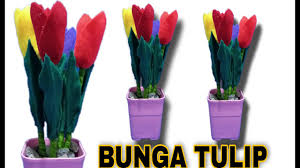 Setelah mengetahui beberapa macam kreasi yang dapat dibuat dari kain flanel. Cara Membuat Bunga Tulip Dari Kain Flanel Diy How To Make Felt Flower Tulips Bunga Hias Meja Youtube