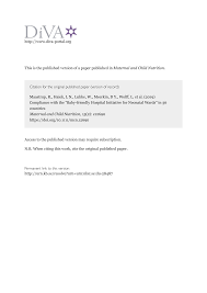 Compliance with the Baby-friendly Hospital Initiative for Neonatal Wards in  36 countries