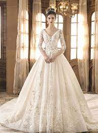 Light Champagne Ball Gown Tulle Appliques Deep V Neck Long Sleeve Wedding Dress Ball Gowns Wedding Dream Wedding Dresses Pink Bridesmaid Dresses