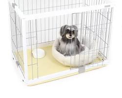 Iris Ohyama Wooden Pet Circle with Trayの画像