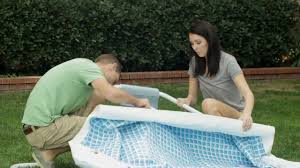 Intex Prism Frame Pool Rechteck Youtube