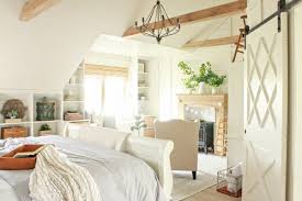 May 26, 2020 · in a young couple's monochromatic swedish home, once an abandoned farmhouse, the master bedroom blends white and grayish brown for a soothing, cool color scheme. The Ultimate Farmhouse Bedroom Decor Ideas Twelve On Main