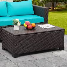 Get 5% in rewards with club o! Wholesape Cheap Rattaner Outdoor Table With Storage Wicker Patio Coffee Table And Rattan Side Table With Pp Board Black Kitchen Dining Supply Quality Product Www Mindwealth Co
