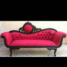 Glamorous Black Red Diva Chaise Lounge Sofa Loveseat Queen King Throne Chaise Lounge Sofa Red Chaise Lounge Chaise Lounge Rafaela modern glam tufted velvet chaise lounge with scrolled backrest, dark teal and dark brown.