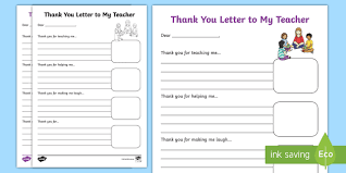 Check spelling or type a new query. End Of Year Thank You Letter To My Teachers Worksheet Worksheet