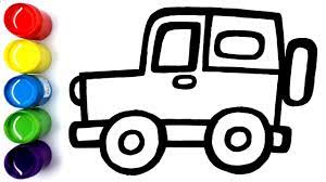 How to draw a jeep car very simple cara menggambar jeep terbuka pake sketsa. Cara Menggambar Mobil Jeep Offroad Untuk Anak Belajar Mewarnai Youtube