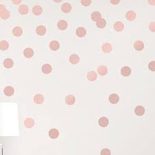 Dots Metallic Wall Sticker Rose Gold Bedroom Baby Girl Room Colors Girls Room Colors