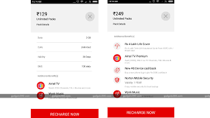 airtel revises rs 129 and rs 249 prepaid plans offers rs