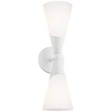 Elementum bathroom vanity wall light, brass, 22, 3000k by wac lighting (4) $297. Mitzi Hudson Valley Lighting Parker Two Light Wall Sconce Ylighting Com