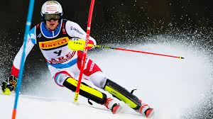 He competed primarily in slalom and giant slalom, as well as combined and occasionally in super g. Marcel Hirscher Slalom Weltmeister Zenhausern Knapp Neben Podest Ski Alpin Swiss Ski