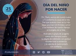 El 25 de marzo se celebra el día del niño por nacer en conmemoración al día de la anunciación de san gabriel a la virgen maría, y por ello se han organizado actividades dedicadas a las embarazadas. Corazon De Maria Ar Twitter Hoy Es El Dia Del Nino Por Nacer Recemos Por Ellos Especialmente Por Aquellos Que Estan En Riesgo De Aborto