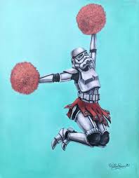 Cheertrooper Chewbacca Art Star Wars Art Painting Star Wars Painting
