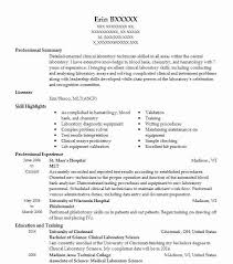 Mlt Intern Resume Example Candelaria Medical Center El Paso Texas