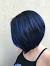 Ombre Blue Highlights On Black Hair