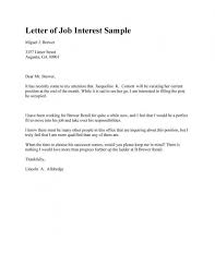 Letter Of Interest Sample