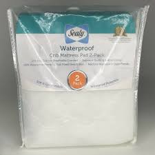 Sealy Ed008 Qwx3 2 Pack Waterproof Crib Mattress Pad 52x28 For Sale Online Ebay Namatrasnik