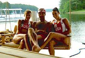 Softball, beach volleyball and mountain biking debuted on the olympic program, together with women's football, lightweight rowing, women's fencing, and a team rhythmic gymnastics event. Remembering The First Beach Volleyball Olympic Games In 1996 Avp Beach Volleyball