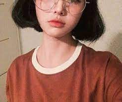 Pin By Pein Moon On Female Short Hair Glasses Ulzzang Girl Short Hair Girl Short Hair